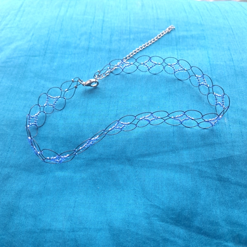 Vintage Handmade Beaded Festival Hippie Boho Choker necklace plus size